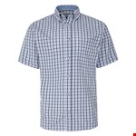 Kam S/S Classic Gingham Shirt - blue